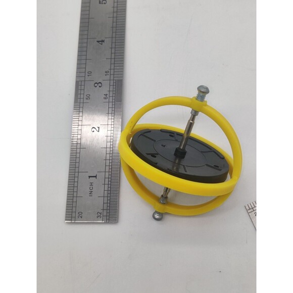Gyroscope Toy Spinning Top Inertia Physics Science Replacement? Yellow & Red - Picture 6 of 6